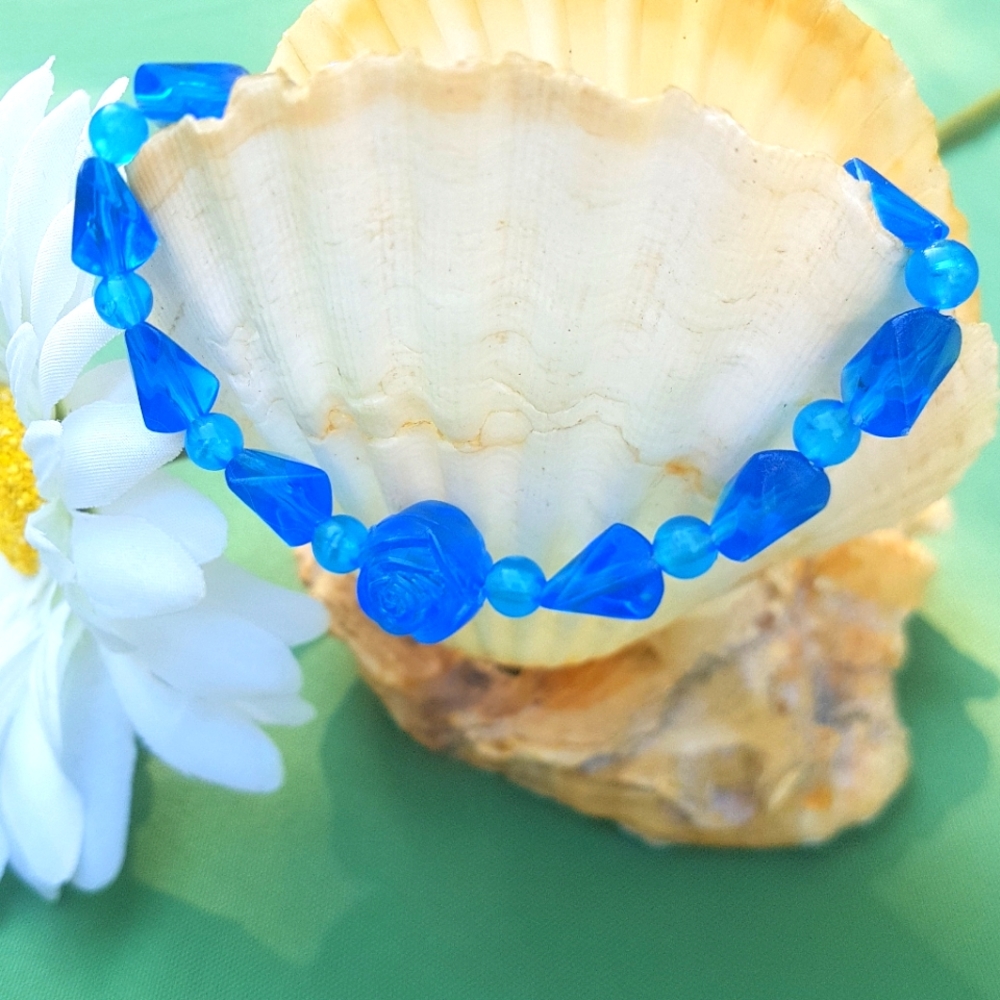 💙🌹 Dark Blue Rose Glow Bracelet